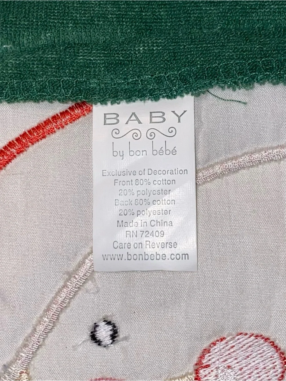 Bon Bébe Infant Boys 3-piece Santa Set: Bib, Bodysuit, Pants   3-6 Months ~Flaw~